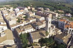 El nucli principal del Pla del Penedès a vol d'ocell.